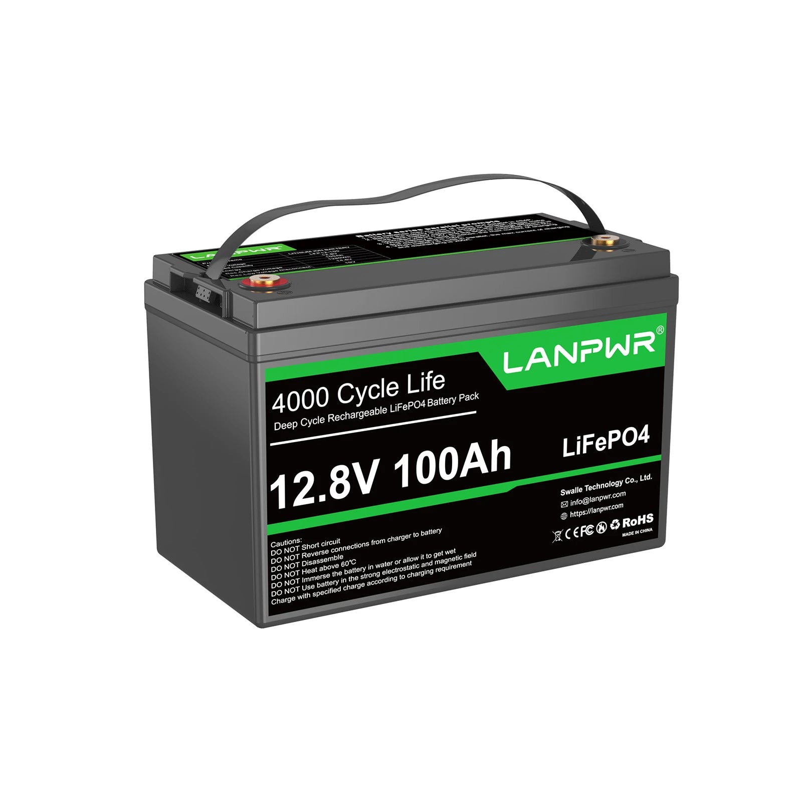 LANPWR 12V 100Ah LiFePO4 Batterie – Tiefentladung, hohe Leistung, langlebig