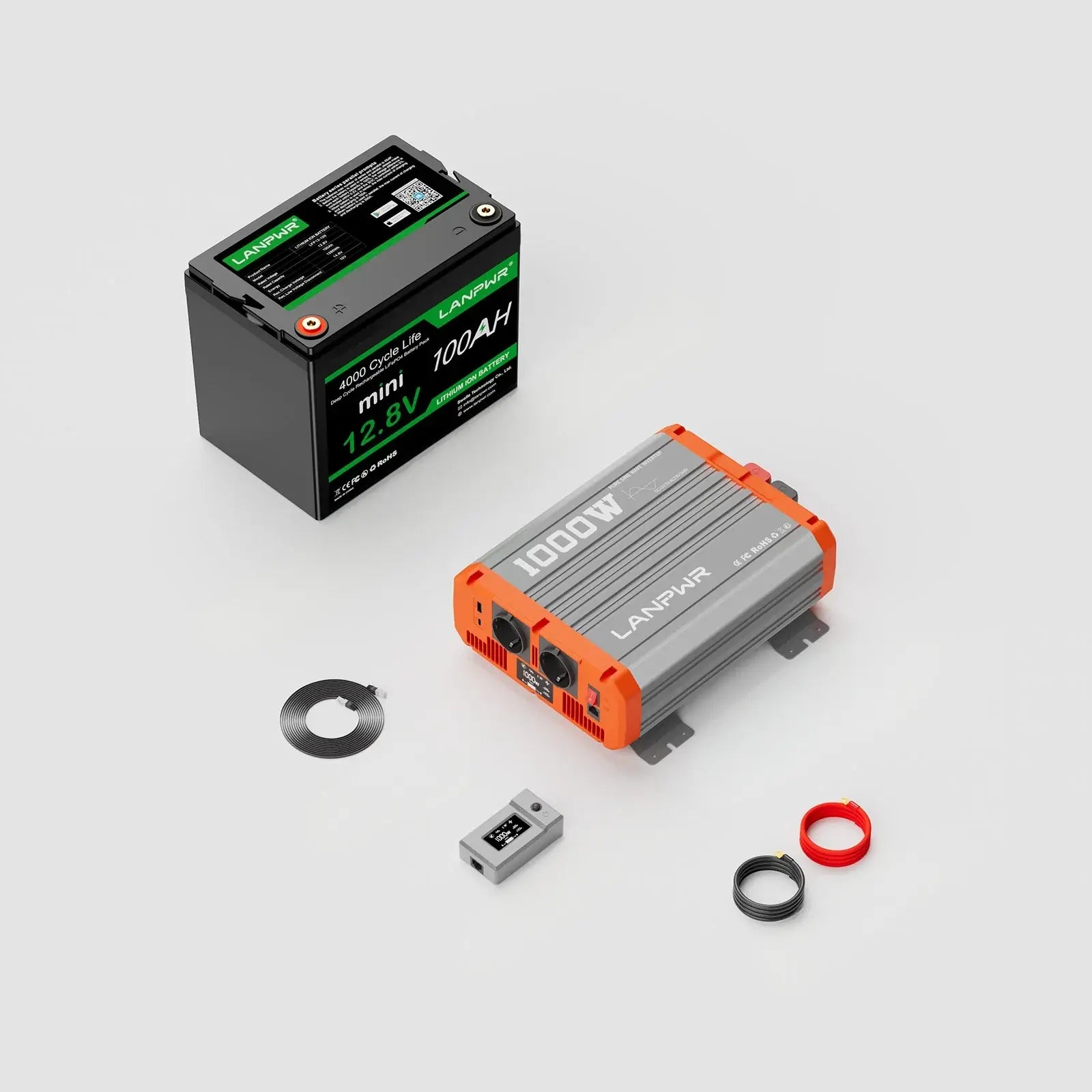 LANPWR 12V 100Ah Mini Bluetooth LiFePO₄ Lithiumbatterie für MiniCamper Wohnmobil