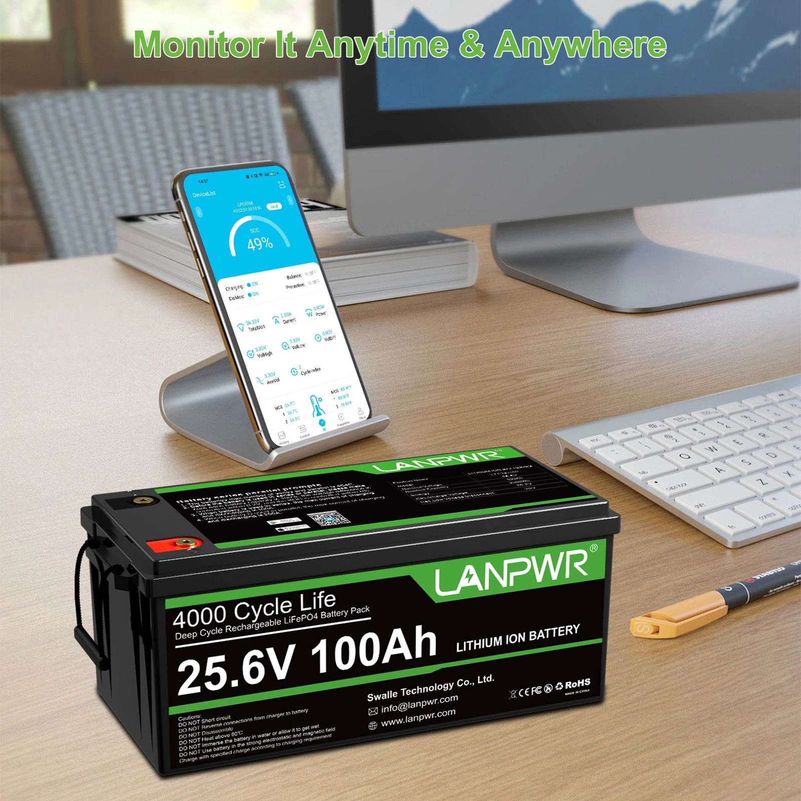 LANPWR 1080Wp 24V 3kW Complete MPPT Off Grid Solar Kit with  5.2kWh LiFePO4 Battery
