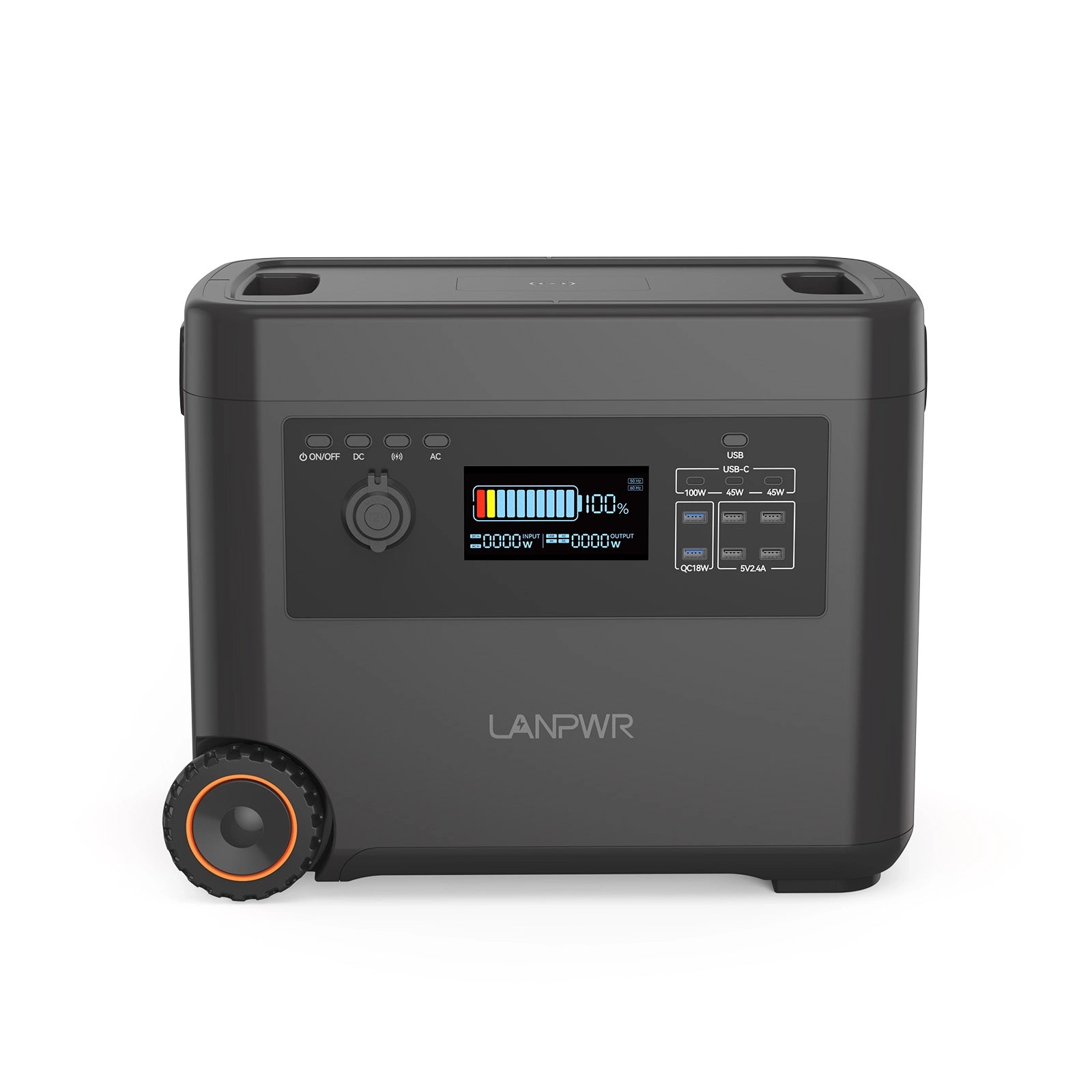 LANPWR D5-2500 Tragbare Powerstation mit Solargenerator, 2160 Wh, 2500 W – Ideal für Camping, Wohnmobilreisen, Gartenpartys und den Heimgebrauch