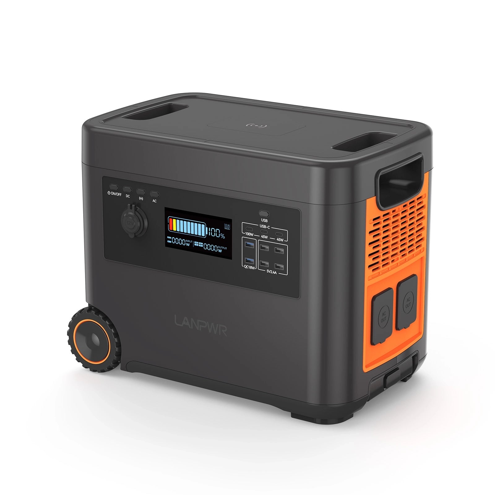 LANPWR D5-2500 Tragbare Powerstation mit Solargenerator, 2160 Wh, 2500 W – Ideal für Camping, Wohnmobilreisen, Gartenpartys und den Heimgebrauch