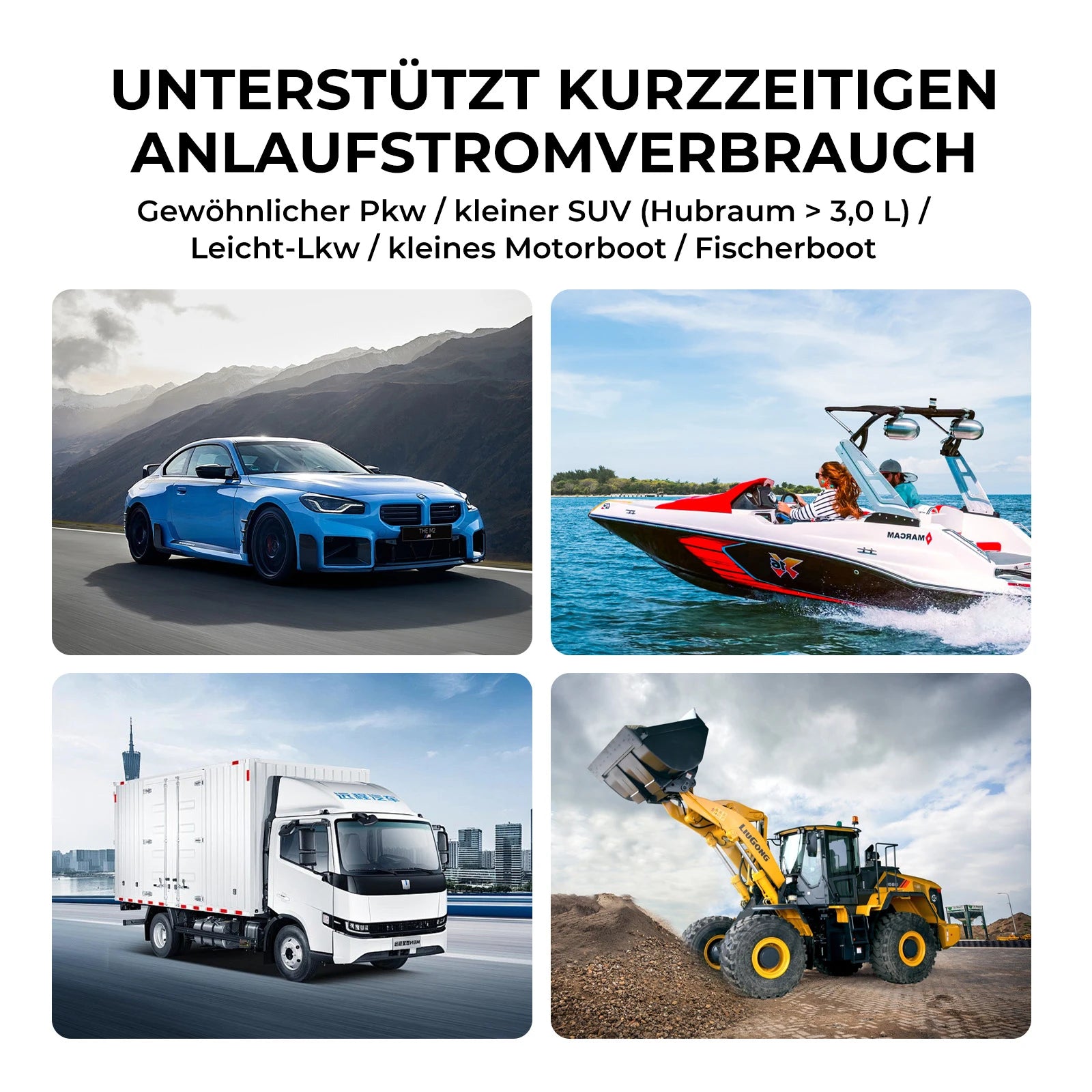 LANPWR 12 V 50 Ah 800 CCA Auto-Batterie Natrium-Ionen-Starterbatterie mit  Bluetooth