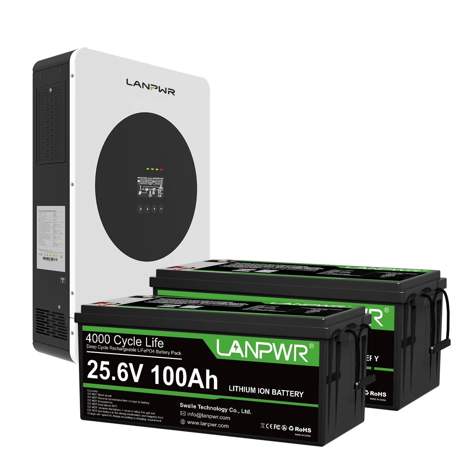 LANPWR 1440Wp 3600W 24V 5,12kWh Off-Grid Solaranlage